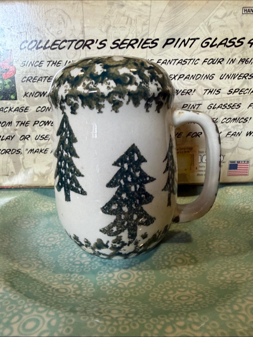 Vintage Green Tree Salt or Pepper Shaker